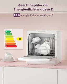 Compacte Tafelmodel Vaatwasser met 8 Programma's en Waterontharder — thumbnail 5