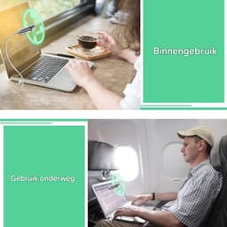 longziming -USB Ventilator - USB Bureaurentilator - Mini Tafelventilator - Geïntegreerde LED Klok - 360° Flexibele Hals - Siliconen Bladen En Metaal - Geruisloos Veilig Design - Ideaal Voor Kantoor En Slaapkamer - 1 Stuk — thumbnail 4