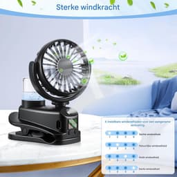 longziming -Bureauventilator Met Nebelfunctie - Draagbare Air Cooler Met Verstuiver - USB Clip Ventilator - 4 Snelheidsstanden - Geruisarme Werking Voor Comfort - Ideaal Voor Kantoor Auto En Camping - 1 Stuk — thumbnail 2