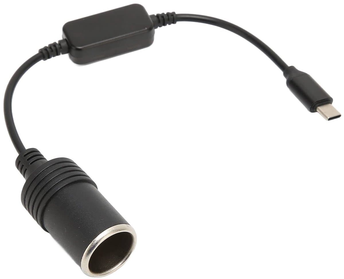 Allecto - USB C naar 12V Sigarettenaansteker Adapter - Compacte Converter voor Auto - 0.3M - Ideaal voor Dash Camera en GPS - Eenvoudige Plug and P... — afbeelding 1