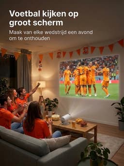 LumeWorks Orion Pro Mini Beamer Editie 2025 - Projector - 4K Support - Geschikt voor IOS en Android - Android 11 - Draagbaar - Thuisbioscoop - Wit — thumbnail 2