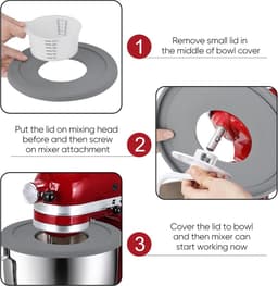 Mengkom met Deksel - Mixer Kom - Bakken en Mixen - Food Grade Roestvrij Staal - 5 Quarts - Zilver — thumbnail 5