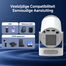 Jensaro Smart Projector 8K - Android 14 Beamer - Wifi 6 & Bluetooth - 8000 Lumen - Auto Keystone - Draagbaar - Mini Thuisbioscoop — thumbnail 4