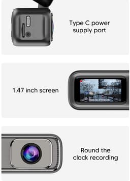 Dailygoody - 1080P Auto-dashcam - WiFi-dashcam met App - 170 Graden Groothoekrecorder - Parkeerbewaking - HD-video-opname - Geschikt voor auto - Compa... — thumbnail 3