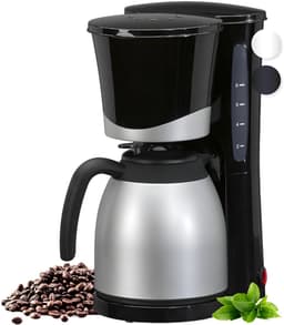 Aura® Koffiezetapparaat met Thermoskan - Koffiezetapparaat voor 10 Kopjes - Anti Drup - 1L - RVS- Zilver- 21cm x 19cm x 34cm; 1.84 kg — thumbnail 5