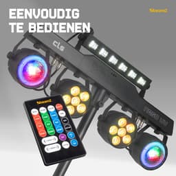 Feestverlichting op statief - BeamZ CLS NesoUV partybar - Discolampen - DMX en muziekmodus - RGBW-UV — thumbnail 5