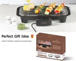 Swiss Haus® TBQ23 Elektrische Barbecue - 38 x 22 cm - 2000W – Tafel BBQ – Regelbare Thermostaat – Vaatwasbestendig Rooster – Anti-Roest Grill – Zwart — thumbnail 5