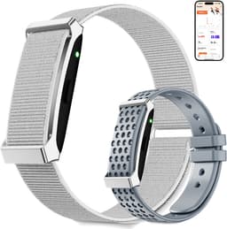 Lichtgewicht fitnessarmband met 24/7 gezondheidsmonitoring, meer dan 120 sportmodi en slaapanalyse – 1 ATM waterdichte activity tracker met meldingen – zilverkleurig — thumbnail 1