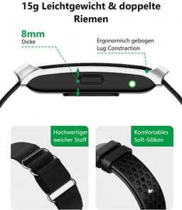 Lichtgewicht fitnessarmband met 24/7 gezondheidsmonitoring, meer dan 120 sportmodi en slaapanalyse – 1 ATM waterdichte activity tracker met meldingen – zilverkleurig — thumbnail 4
