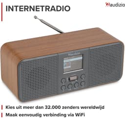 Internet radio - Audizio Bucine - FM en DAB radio - Radio met Bluetooth - Wekkerfunctie - Donkergrijs — thumbnail 5