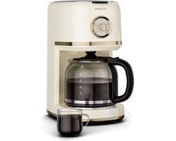 Klarstein Koffiemachine Victoria Filterkoffiemachine – met retro-design, 1,5 L voor tot 12 kopjes, warmhoudfunctie, anti-druppelsysteem, automatische uitschakeling - Koffiezetapparaat - voor Keuken - Coffee Machine - Koffieautomaat