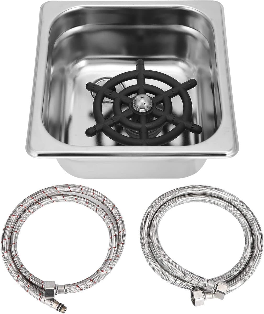 Automatische Bekerwasser - Glazen Spoelmachine - Bar en Keuken - Duurzaam Roestvrij Staal - Onderbouw Model - Zilver — afbeelding 1