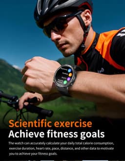 Knobbout GPS Smartwatch 1.7" (4,3 cm) Scherm met LED Zaklamp – 850mAh Batterij | IP68 Waterdicht | Kompas, Hoogtemeter & Barometer | Outdoor Sport Horloge met Bluetooth Bellen - Oranje — thumbnail 2