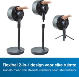 Dimplex DUOCOOL 2-in-1 Smart Draadloze Statiefventilator – Ventilator Staand - Tafelventilator - 45u Accu - 20m Bereik – Fluisterstil (36dB) – Bediening via App & Afstandsbediening — thumbnail 5