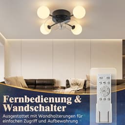 Plafondventilator met Verlichting – LED Plafondlamp met Ventilator – 6 Snelheden – Dimbaar 3000K–6000K – Afstandsbediening – Timer – Zomer & Winterstand – Slaapkamer / Woonkamer / Keuken — thumbnail 1