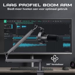 FIFINE T688 XLR - USB / XLR - Dynamische Microfoon - Met Boom Arm - Streaming - Podcasting - Gaming - Geschikt voor PS4 / PS5 / PC - Zwart — thumbnail 3