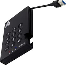 Externe Harde Schijf - Opslagapparaat Data - Bestanden Beveiligen - Hardware Encryptie - 2TB - Zwart — thumbnail 2