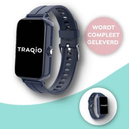 Traqio TRQ11 - GPS horloge kinderen - gps horloge kind - kinderhorloge bellen - veilig buiten spelen horloge kind - kinderhorloge met gps - kinderhorloge - Kinder smartwatch GPS - GPS horloge school - Blauw — thumbnail 1