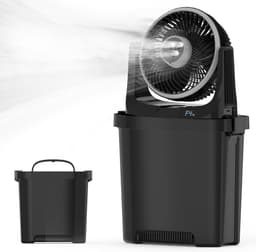 Draagbare luchtkoel ventilator – Mini aircooler met verneveling – Koelen & bevochtigen – Stil en compact – Ideaal voor slaapkamer, bureau & reizen — thumbnail 1