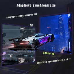 TIM® Gaming Monitor 240hz - Gaming Monitor - Zwart - ‎‎20cm x 62cm x 46cm — thumbnail 2