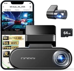 Dashcam Auto met 4K Camera Voor en Achter met 64GB SD Kaart - GPS - Dual Dashcam - DDPAI N5 — thumbnail 1