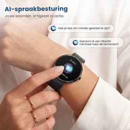 Avalue - AMOLED Dames Smartwatch - Hartslagmeter - Slaapmonitor - Vrouwengezondheid - Multisport - Android & iOS - RVS en Siliconen Band - Zwart — thumbnail 2
