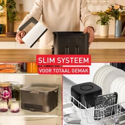 Stille Airfryer - Heteluchtfriteuse XXL - Gezond Koken - Silent Technology - 7 Liter - Wit — thumbnail 2