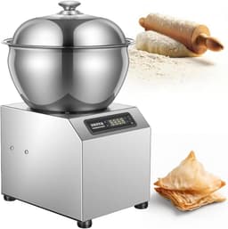 Deegmixer - Elektrische Kneder - Bakken Thuis - Dubbele Rotatie - 8KG Capaciteit - Zilver — thumbnail 1