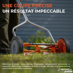 Handmaaier - Grastrimmer Cilinder - Gazon Onderhoud - Precisie Knipsysteem - 35cm Snijdbreedte - Oranje — thumbnail 4