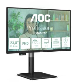 Aoc 24P4U Ips-Monitor Voor Pc, Laptop, Computer, Fhd 120Hz, Luidsprekerhub, Hdmi Dp — thumbnail 5