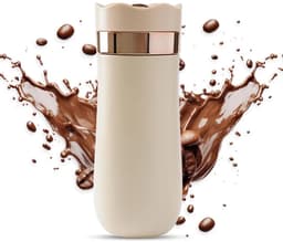 Draagbare reismok voor French press, 320 ml, dubbelwandig geïsoleerd roestvrij staal, perfect voor het zetten van koffiepoeder en thee. Gemakkelijk mee te nemen. Niet gebruiken met lekkende koffiezetapparaten voor warm/koud zetten. — thumbnail 1