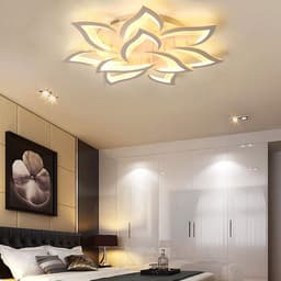 Plafondlamp Bloem - Moderne Lamp - Binnen Verlichting - Afstandsbediening Dimbaar - 85 cm - Wit — thumbnail 4