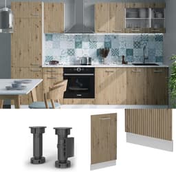 Vaatwasserfrontpaneel - Vaatwasserdeur Paneel - Keuken Integratie - R-Line Stijl - 45 cm - Artisanaal eiken — thumbnail 3