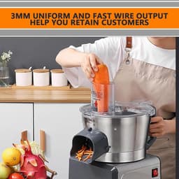 Elektrische Groentehakker - Spiraalsnijder Salademaker - Snel Ingrediënten Snijden - Multifunctioneel Keukenhulpmiddel - 340x260x465mm - Zilver — thumbnail 2