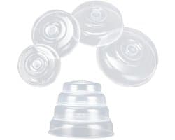 Dailygoods- Voedselafdekkingen Set van 8 - Kunststof Plaatafdekkingen - Hittebestendig - Stoomventilatiegat - Maten 14/17/20/23 cm - Transparant PP-plastic - Magnetronhoezen