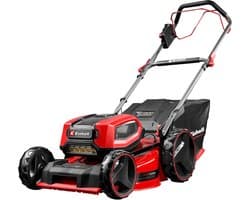 Einhell Professional Accu Grasmaaier GP-CM 36/47 S Li BL Kit - Power X-Change - 36 V/Li-ion - Maaibreedte: 47 cm - Aanbevolen gazonoppervlakte: tot 700 m² - 65 L opvangzak - Maaihoogte: 25-80 mm - Incl. 4x 4.0 Ah Accu en 2x DUO-lader