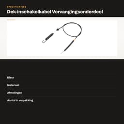 Dailygoods- Dek-inschakelkabel Verbeterde Machineprestaties - Vervangingsonderdeel - Duurzaam - Hoogwaardig Kunststof - Betrouwbare Dekaangrijping - Grasmaaierkabel — thumbnail 4