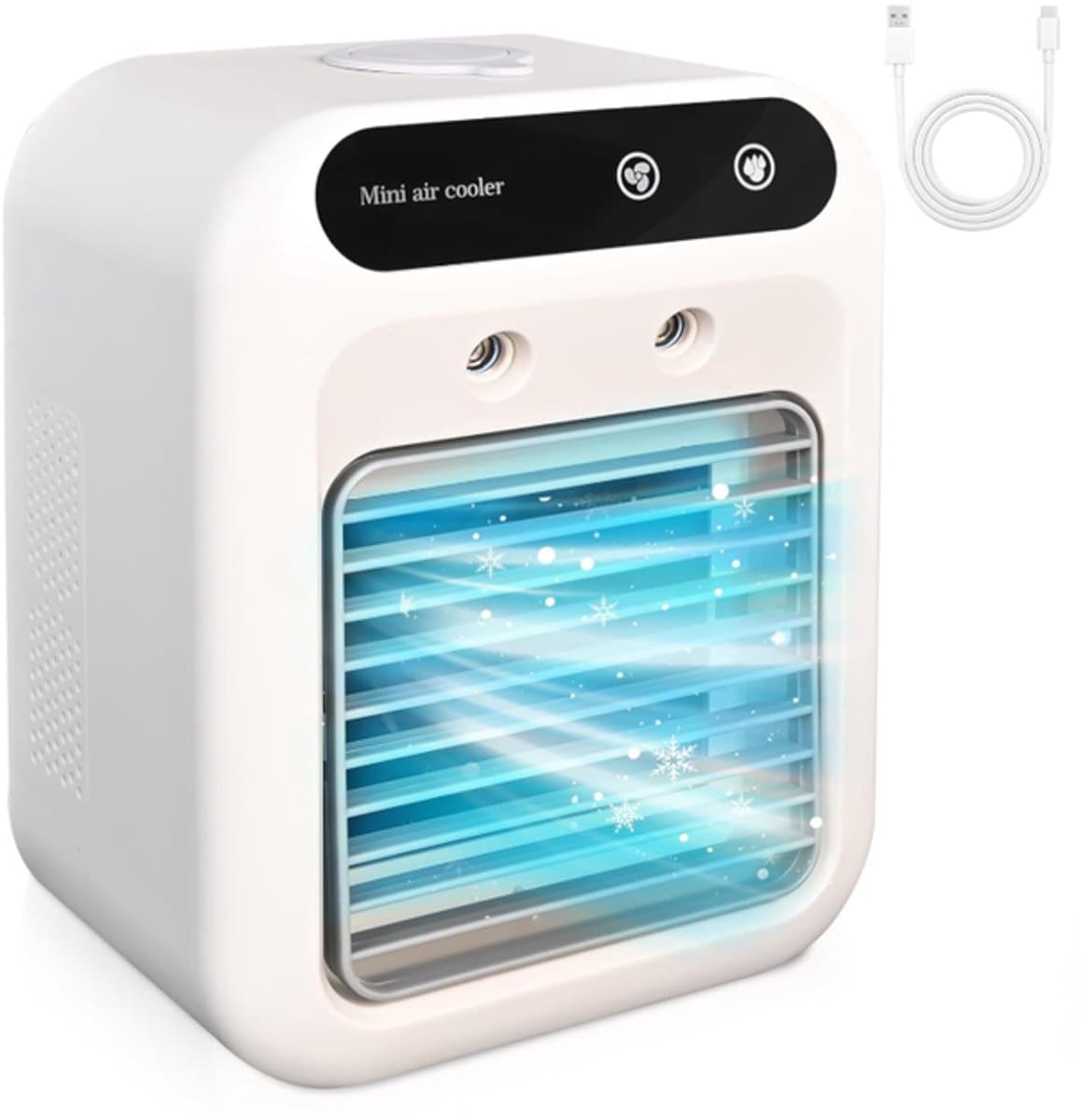 Aircooler - Koelventilator voor kamer - Koelventilatoren - Mini-airconditionerventilator - Fan - Luchtkoeler - Koelventilator - Wit — afbeelding 1
