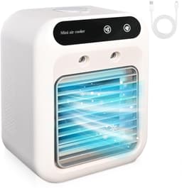 Aircooler - Koelventilator voor kamer - Koelventilatoren - Mini-airconditionerventilator - Fan - Luchtkoeler - Koelventilator - Wit — thumbnail 1