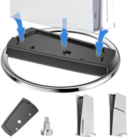 Verticale standaard voor PlayStation 5 Slim - TENZHVXI® - Inclusief schroeven - Eenvoudige installatie - Stabiel en antislip - Waterbestendig - Hoogwaardige constructie - Zwart — thumbnail 1