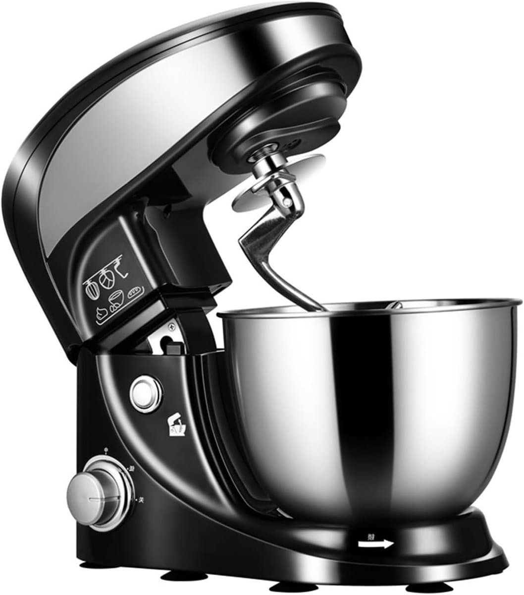 Keukenmachine - Bakmachine Mixer - Zelf Bakken - Planetaire Mengactie - 4L Kom - Zilver — afbeelding 1