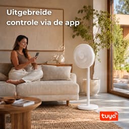 Evolar Smart Ventilator Staand - 36W - Incl. Accu - Statiefventilator - Ambient Light - WiFi - App & Afstandsbediening - EVO-SF36WW — thumbnail 4