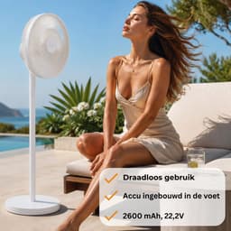Evolar Smart Ventilator Staand - 36W - Incl. Accu - Statiefventilator - Ambient Light - WiFi - App & Afstandsbediening - EVO-SF36WW — thumbnail 5