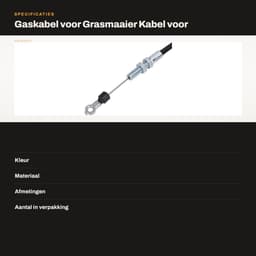 Dailygoods- Gaskabel Universeel - Kabelassemblage - Geschikt voor Grasmaaiers 71221/71227 - Metaal - OEM 99-6837/99-5826 - 1 Stuk - Grasmaaierkabel — thumbnail 4