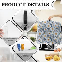Keukenmachinehoes - Mixerhoes Stofhoes - Keuken Decoratie - Wasbaar Canvas Polyester - 38 x 27.5 x 37 cm - Vintage Daisy — thumbnail 3