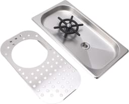Glazen Spoeler - Bekerwasser Aanrecht - Snel Glazen Reinigen - Hogedruk Meerdere Hoeken - 304 Roestvrij Staal - Zilverkleur — thumbnail 1