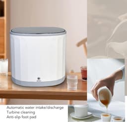 Mini Vaatwasser - Automatische Bekerreiniger - Snel Glazen Wassen - 360 Graden Reiniging - 4 Liter Capaciteit - Wit — thumbnail 5