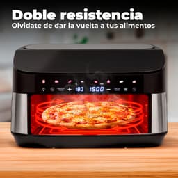Luchtfriteuse - Airfryer - Gezond Koken - Dubbele Weerstand Technologie - 7 Liter Inhoud - Zwart — thumbnail 2