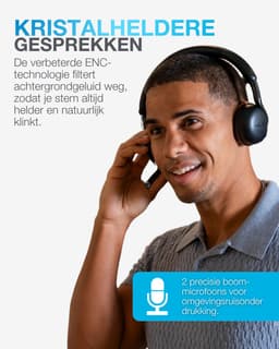 JLab Go Work 3 Draadloze Headset met Microfoon - Noise Cancelling - Bluetooth Multipoint - 70 uur batterijduur - PC Headset Voor Computer en Laptop met USB C - Dongle - Koptelefoon voor het Werk — thumbnail 4