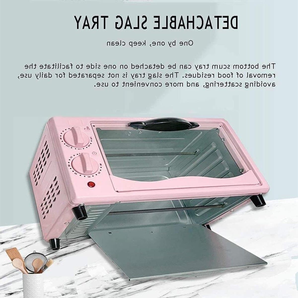 Mini Oven - Heteluchtoven Airfryer - Aanrecht Koken - Multifunctioneel Apparaat - 12 Liter - Roze — afbeelding 1